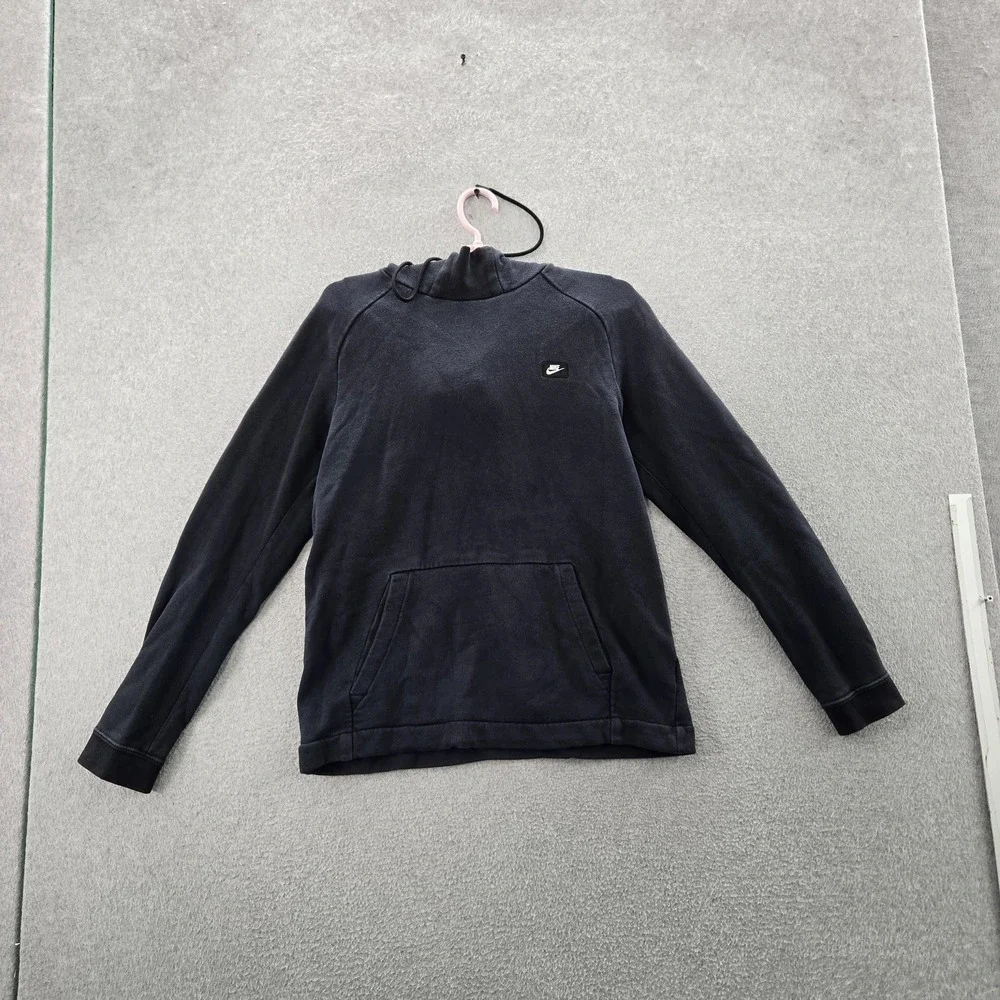 Nike Men Hoodie L Black 805128-010 Activewear Logo‎ Long Sleeve